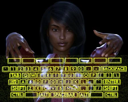 Typing Stock Illustration