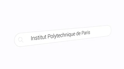 Typing Institut Polytechnique de Paris on the Seach Engine Stock Footage 252878145