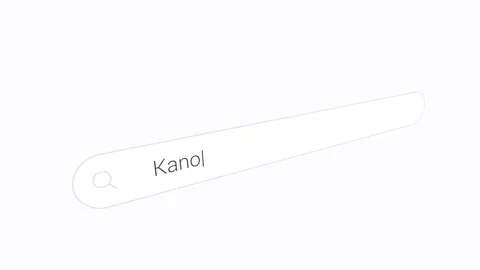Typing Kano Into Browser Search Box - Close Up Stock Footage 333638881