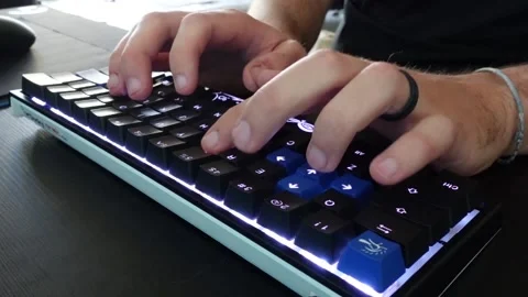 Typing On Keyboard 02 Stock Footage 146668928