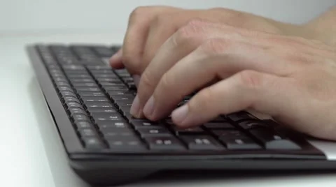 Typing on keyboard 3 Stock Footage 52363843