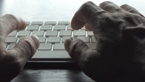 Typing on keyboard with author point of view Stock-Footage 119694686