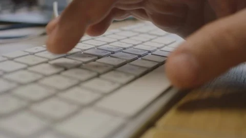 Typing On The Keyboard. Close-up. Stock Footage 104786080