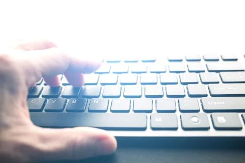 Typing on keyboard. Computer work. Foto stock