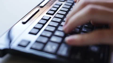 Typing on a keyboard Video stock 8928585