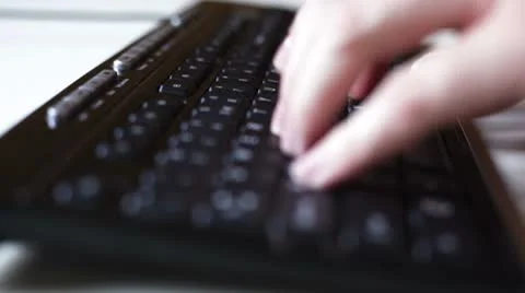 Typing on a keyboard Video stock 8928602