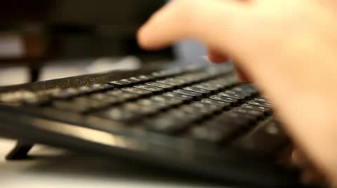 Typing on the keyboard Stockbeeldmateriaal 10462689