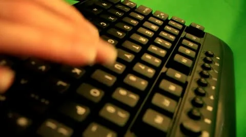 Typing keyboard Stock Footage 10740125