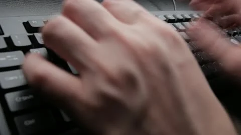 Typing on a keyboard Stock Footage 10915688