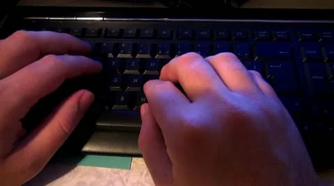 Typing on keyboard Video stock 20398968