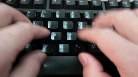 Typing on keyboard Stock Footage