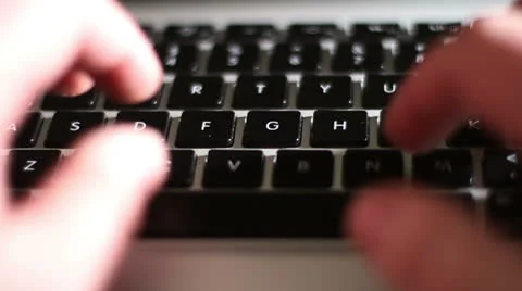 Typing on Keyboard Stock Footage 23482880