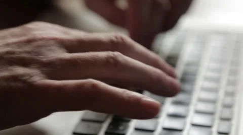 Typing on Keyboard Stock Footage 27125185