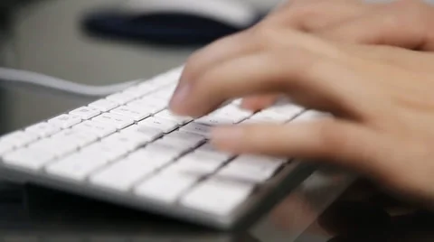 Typing on Keyboard Stock Footage 39375525
