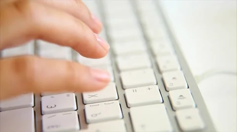 Typing On A Keyboard Stock Footage 53866985