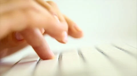 Typing On A Keyboard Stock Footage 53866987