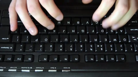 Typing on a Keyboard Stock Footage 54109936
