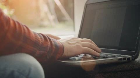 Typing on a Keyboard Stock Footage 54193364