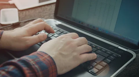 Typing on a Keyboard Video stock 54194227