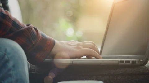 Typing on a Keyboard Stock Footage 54214445