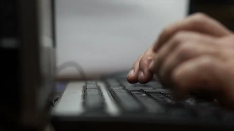 Typing on keyboard Stock Footage 58933153