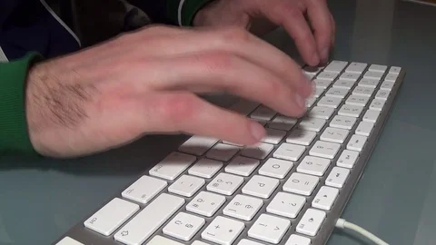 Typing on keyboard Video stock 72896891