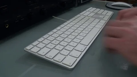 Typing on keyboard Video stock 72896896