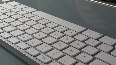 Typing on keyboard Video stock 72896924