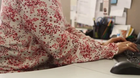 Typing on keyboard Stock Footage 77052810