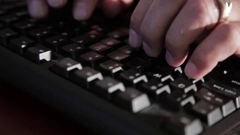 Typing on Keyboard Stock Footage