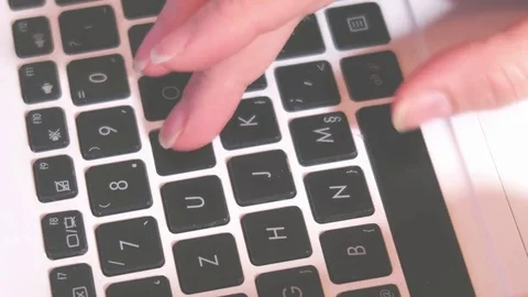 Typing on a keyboard Stock Footage 83700194