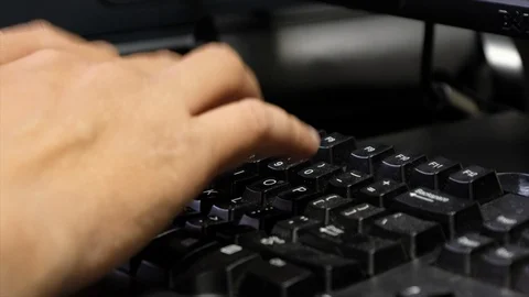 Typing Keyboard Stock Footage 90341405