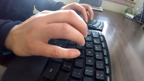 Typing keyboard Stock Footage 95003694