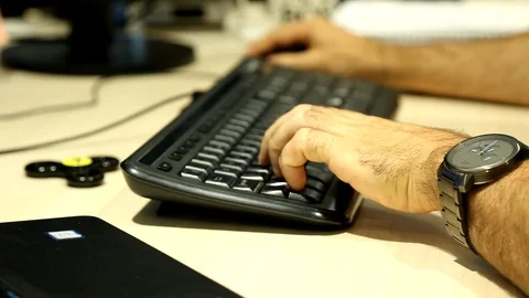 Typing On A Keyboard Video stock 99540547