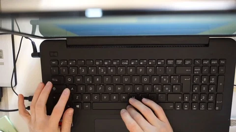 Typing on keyboard Video stock 105107271