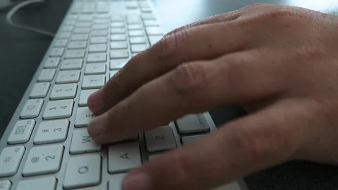 Typing on keyboard Stock Footage 112853803