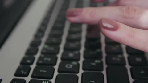 Typing on a keyboard Stock Footage 132182004