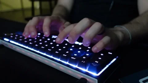 Typing On Keyboard Stock Footage 146352272