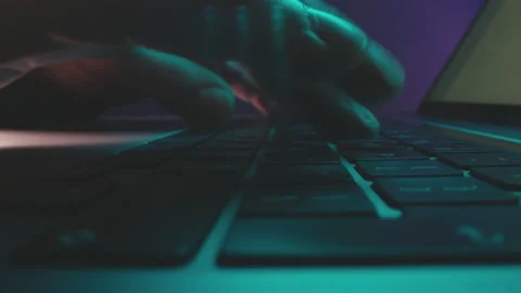 Typing On A Keyboard Video stock 150241652
