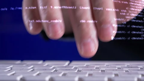 Typing on Keyboard  Vidéo 163046969