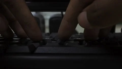 Typing on a keyboard Stock Footage 201394216