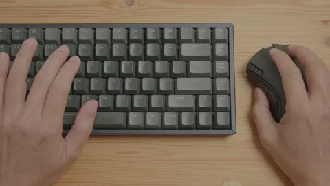 Typing On A Keyboard Stock Footage 254227912