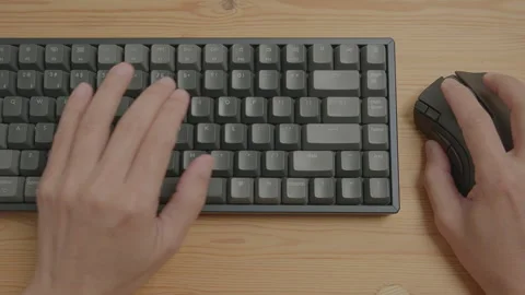 Typing On A Keyboard Stock Footage 254227946