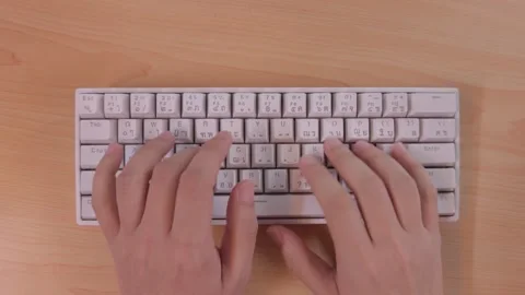 Typing the keyboard Stock Footage 256914988