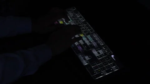 Typing on a Keyboard Vídeo Stock 341855301