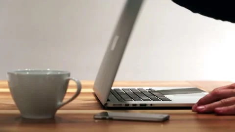 Typing on Keyboard of MacBook Pro Footage Stock Footage 156524311