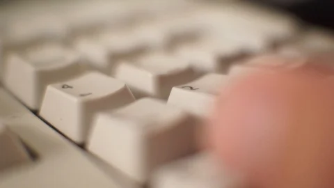 Typing on keyboard number section close up shot 2 Stock Footage 115932993