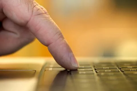 Typing on a keyboard Stock Photos