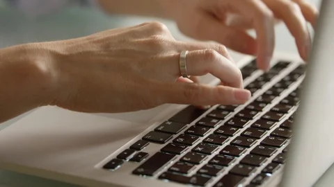 Typing keyboard russian Stock Footage 129515379