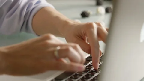 Typing keyboard russian Stock Footage 129515537